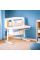 Детский стол ErgoKids Romana W Multicolor (арт. Evo-70 W/MC) - столешница белая / накладки на ножках серые (коробок-2 шт.)