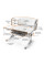Стіл Evo-kids Aivengo (L) Gray (арт.Evo-720 WG) - стільниця біла / ніжки білі з сірим (коробок-2 шт.)