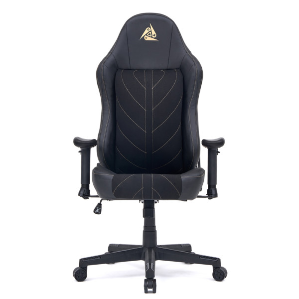 Геймерське крісло Cyberlux Helios Black (арт. GM-204 B) - тканина + екошкіра / колір чорний (коробок 1 шт.)