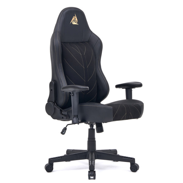 Геймерське крісло Cyberlux Helios Black (арт. GM-204 B) - тканина + екошкіра / колір чорний (коробок 1 шт.)