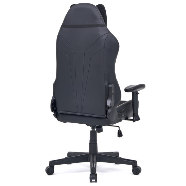 Геймерське крісло Cyberlux Helios Black (арт. GM-204 B) - тканина + екошкіра / колір чорний (коробок 1 шт.)