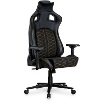 Геймерське крісло Cyberlux Fabric Black Gold (арт. GM-401 B) - оббивка тканина / колір чорний із золотим візерунком (коробок 1 шт.)