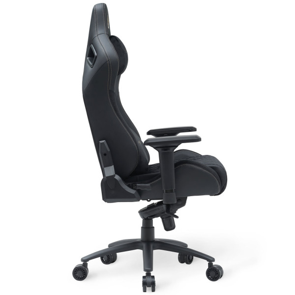 Геймерське крісло Cyberlux Apollo Black (арт. GM-404 B) - оббивка тканина + екошкіра / колір чорний (коробок-1 шт.)