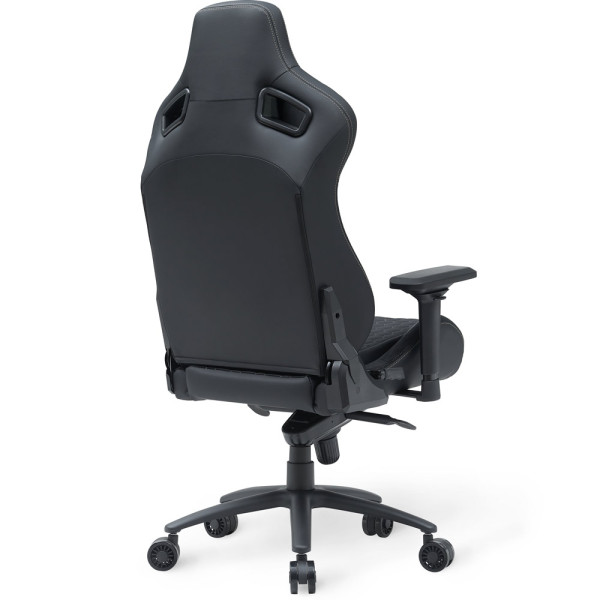 Геймерське крісло Cyberlux Apollo Black (арт. GM-404 B) - оббивка тканина + екошкіра / колір чорний (коробок-1 шт.)