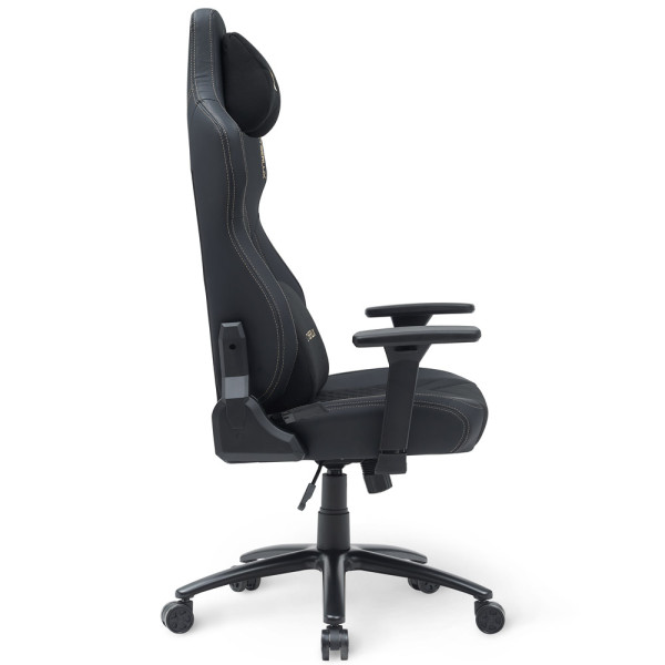 Геймерське крісло Cyberlux Poseidon Black (арт. GM-415 B) - оббивка тканина + екошкіра / колір чорний (коробок-1 шт.)