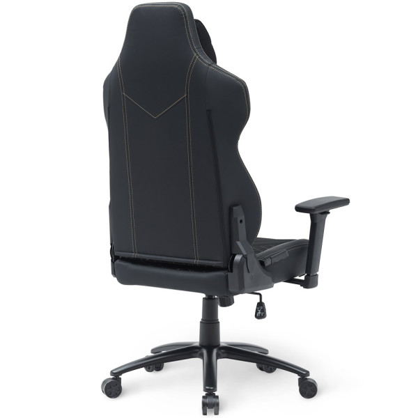 Геймерське крісло Cyberlux Poseidon Black (арт. GM-415 B) - оббивка тканина + екошкіра / колір чорний (коробок-1 шт.)