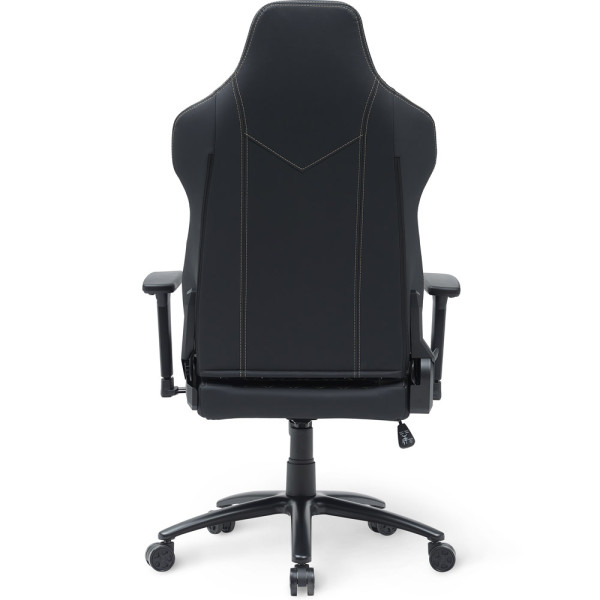 Геймерське крісло Cyberlux Poseidon Black (арт. GM-415 B) - оббивка тканина + екошкіра / колір чорний (коробок-1 шт.)