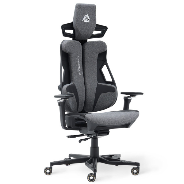Геймерское кресло Cyberlux V10 Fabric Grey (арт. GM -V10 FG) - обивка ткань / цвет серый (коробок 1 шт.)