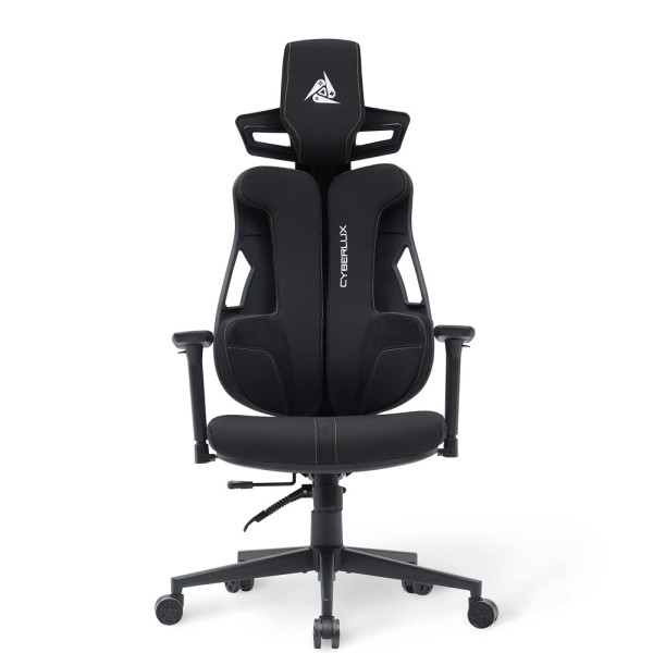 Геймерське крісло Cyberlux V8 Fabric Black (арт. GM-V8 FB) - оббивка чорна однотонна (коробок-1 шт.)