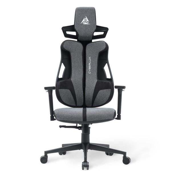 Геймерське крісло Cyberlux V8 Fabric Grey (арт. GM-V8 FG) - оббивка сіра однотонна (коробок-1 шт.)