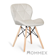 Стульчик Hommex Karmen Light (арт. H-145 Light) - ткань светлая, бежевая / ножки деревянные (коробок 1 шт.)
