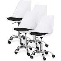 Комплект (4шт) крісло Evo-Kids Capri White / Black (арт H-231 W/B-Х4) - пластик білий / подушка чорна (коробок-2 шт.)