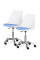 Комплект (2шт) кресло Evo-Kids Capri White / Blue (арт H-231 W/BL -Х2) - пластик белый / подушка голубая (коробок-1 шт.)