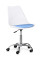 Кресло Hommex Kantri White / Blue (арт. H-231 W/BL MR) - пластик белый / подушка голубая (коробок-1 шт.)