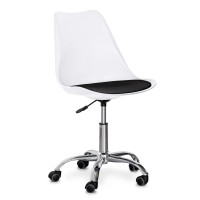 Кресло Hommex Kantri White / Black (арт. H-231 W/B MR) - пластик белый / подушка черная (коробок-1 шт.)