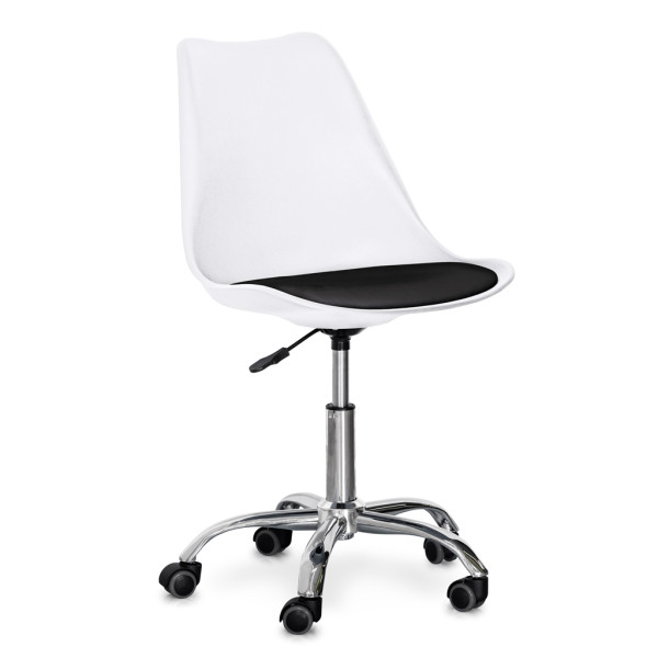Крісло Hommex Kantri White / Black (арт. H-231 W/B MR) - пластик білий / чорна подушка (коробок-1 шт.)