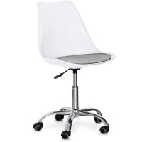 Кресло Evo-kids Capri White / Grey (арт. H-231 W/G) - пластик белый / подушка серая (коробок-1 шт.)