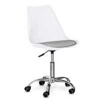 Крісло Hommex Kantri White/Grey (арт. H-231 W/G MR) - пластик білий/подушка сіра (коробок-1 шт.)