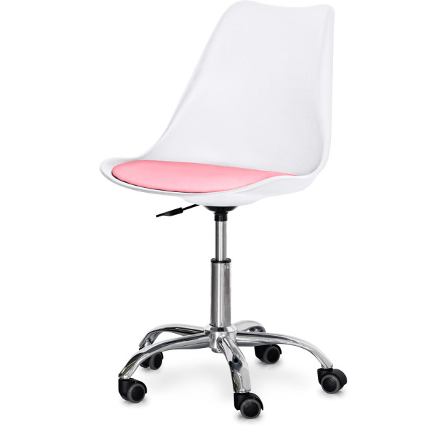 Крісло Evo-kids Capri White / Pink (арт. H-231 W/PN) - пластик білий / подушка рожева (коробок-1 шт.)