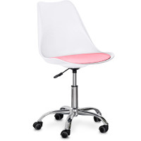 Крісло Evo-kids Capri White / Pink (арт. H-231 W/PN) - пластик білий / подушка рожева (коробок-1 шт.)