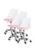Комплект (4шт) кресло Evo-Kids Capri White / Pink (арт H-231 W/PN -Х4) - пластик белый / подушка розовая (коробок-2 шт.)