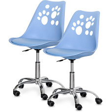 Комплект (2шт) дитячих крісел Evo-Kids Indigo Blue (арт H-232 BL/BL-Х2) - пластик блакитний / блакитна подушка (коробок-1 шт.)