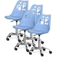 Комплект (4шт) дитяче крісло Evo-Kids Indigo Blue (арт H-232 BL/BL-Х4) - пластик блакитний / блакитна подушка (коробок-2 шт.)