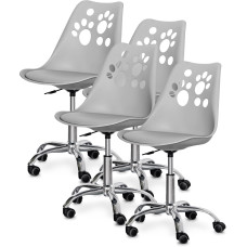 Комплект (4шт) дитяче крісло Evo-Kids Indigo Grey (арт H-232 G/G-Х4) - пластик сірий / подушка сіра (коробок-2 шт.)