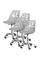 Комплект (4шт) детское кресло Evo-Kids Indigo Grey (арт H-232 G/G -Х4) - пластик серый / подушка серая (коробок-2 шт.)