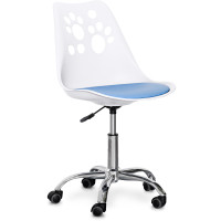 Детское кресло Evo-kids Indigo White / Blue (арт H-232 W/BL) - пластик белый / подушка голубая (коробок-1 шт.)