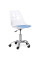 Детское кресло Evo-kids Indigo White / Blue (арт H-232 W/BL) - пластик белый / подушка голубая (коробок-1 шт.)