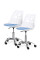 Комплект (2шт) дитячих крісел Evo-Kids Indigo White/Blue (арт H-232 W/BL-Х2) - пластик білий / подушка блакитна (коробок-1 шт.)