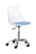 Кресло Hommex Dingo White / Blue (арт H-232 W/BL MR) - пластик белый / подушка голубая (коробок-1 шт.)