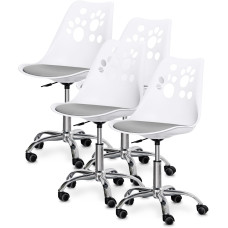 Комплект (4шт) дитяче крісло Evo-Kids Indigo White/Grey (арт H-232 W/G-Х4) - пластик білий/подушка сіра (коробок-2 шт.)