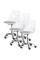 Комплект (4шт) дитяче крісло Evo-Kids Indigo White/Grey (арт H-232 W/G-Х4) - пластик білий/подушка сіра (коробок-2 шт.)