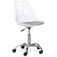 Дитяче крісло Evo-kids Indigo White / Grey (арт H-232 W/G) - пластик білий / подушка сіра (коробок-1 шт.)