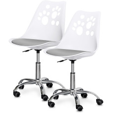 Комплект (2шт) дитяче крісло Evo-Kids Indigo White / Grey (арт H-232 W/G -Х2) - білий пластик / подушка сіра (коробок-1 шт.)