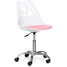 Детское кресло Evo-kids Indigo White / Pink (арт H-232 W/PN) - пластик белый / подушка розовая (коробок-1 шт.)