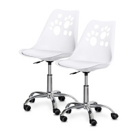 Комплект (2шт) дитяче крісло Evo-Kids Indigo White (арт H-232 W/W-Х2) - пластик білий / подушка біла (коробок-1 шт.)