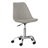 Крісло Hommex Sabina Light Grey (арт H-233 Light Grey MR) - обивка світло-сіра однотонна / хромована основа (коробок-1 шт.)