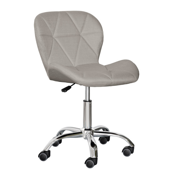 Кресло Hommex Margo Light Grey fabric (арт.H-245 Light Grey fabric) - обивка светло-серая ткань / хромированное основание (коробок-1 шт.)