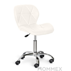 Кресло Hommex Margo White (арт. H-245 White) - обивка белая экокожа / хромированное основание (коробок-1 шт.)
