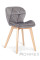 Стульчик Hommex Christine Dark Grey (арт. H-350 Dark Grey) - ткань темно-серая бархатная / деревянные ножки (коробок-1 шт.)