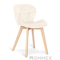 Стульчик Hommex Christine Light (арт. H-350 Light) -ткань светлая бархатная / деревянные ножки (коробок-1 шт.)