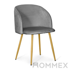 Кресло Hommex Nicole Dark Grey (арт.H-360 Dark Grey) - обивка темно-серая / ножки деревянные (коробок-1 шт.)