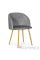 Кресло Hommex Nicole Dark Grey (арт.H-360 Dark Grey) - обивка темно-серая / ножки деревянные (коробок-1 шт.)