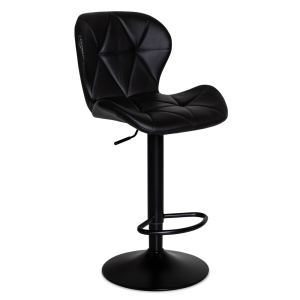 Кресло Hommex Martin Black (арт. H-445 Black/Black base MR) - обивка черная экокожа/черная основа (коробок-1 шт.)