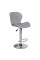 Кресло Hommex Martin Light Grey (арт. H-445 Light Grey/Shrome base MR) - обивка светло-серая экокожа/хромированная основа (коробок-1 шт.)