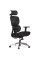 Крісло Mealux D1 Air Fabric Black (арт. HF-D1 F/B) - спинка сітка / сидіння тканина / колір чорний (коробок-1 шт.)