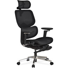 Крісло Mealux D2 Air Plus Black (арт. HF-D2 Plus M/B) - спинка сітка / сидіння сітка / колір чорний (коробок-1 шт.)